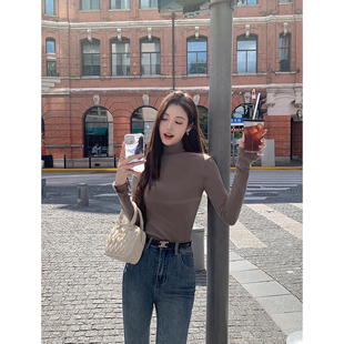 女设计感内搭修身 高领针织打底衫 显瘦百搭上衣 现货5折 MULVAN