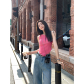 针织吊带背心女夏季 甜辣风外穿修身 显瘦无袖 MULVAN 流苏短款 上衣