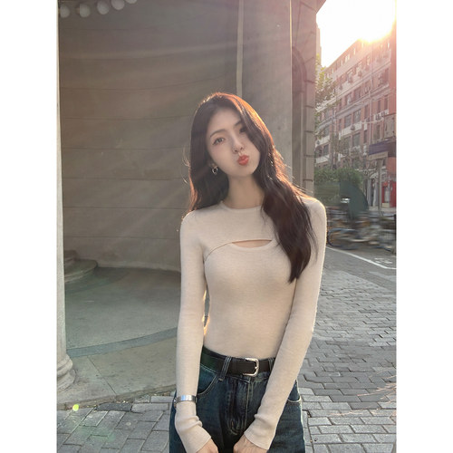 心机设计感针织衫女内搭打底衫