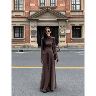 正肩短款 修身 内搭上衣 德绒半高领针织打底T恤女秋冬长袖 MULVAN