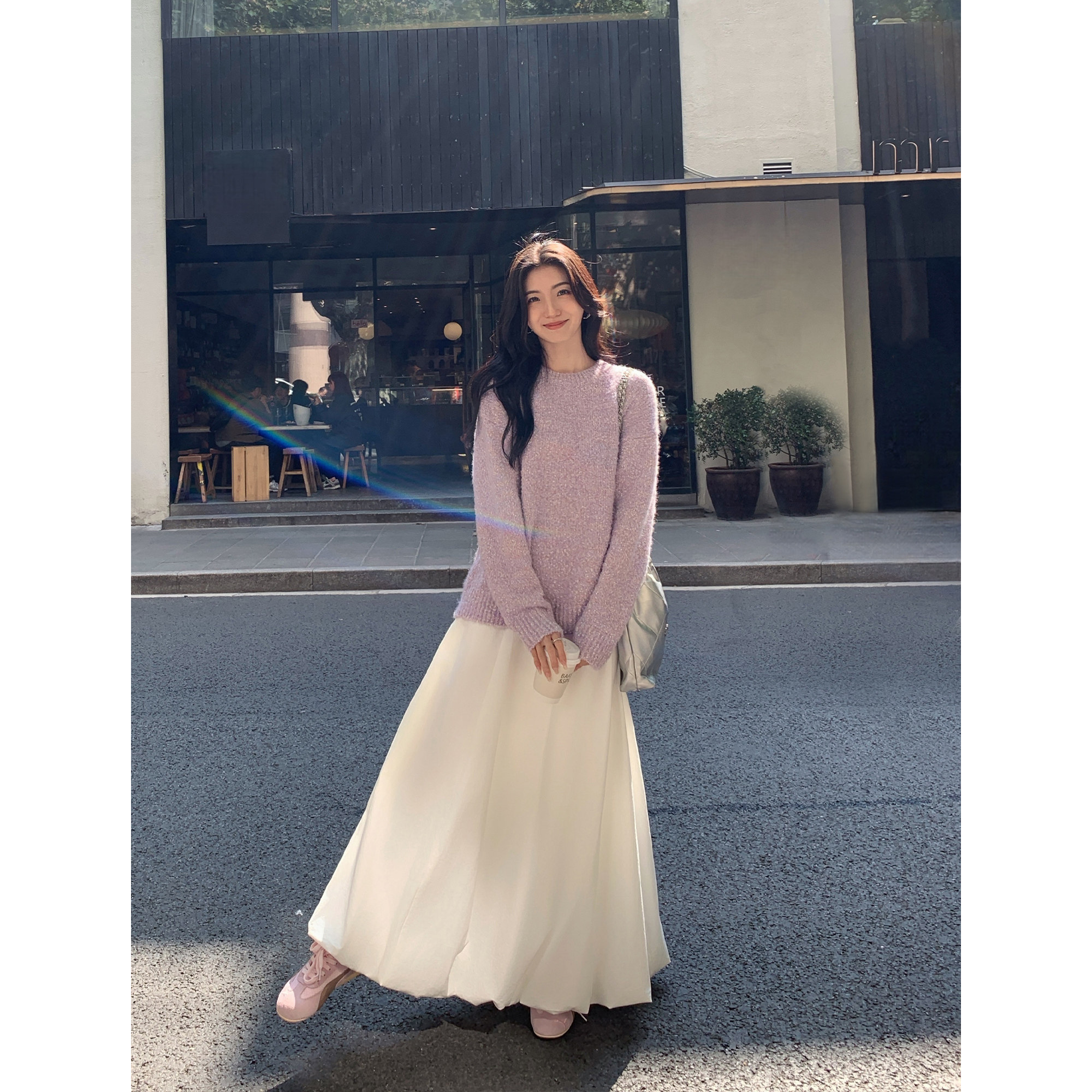 圆领毛衣女秋冬套头羊毛针织衫