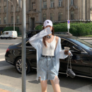 薄款 MULVAN 上衣女夏季 慵懒风长袖 外穿休闲宽松开叉衬衣 防晒衬衫