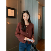 黑色小香风毛呢外套女秋冬高级感气质短款 MULVAN 南山塔邂逅 上衣