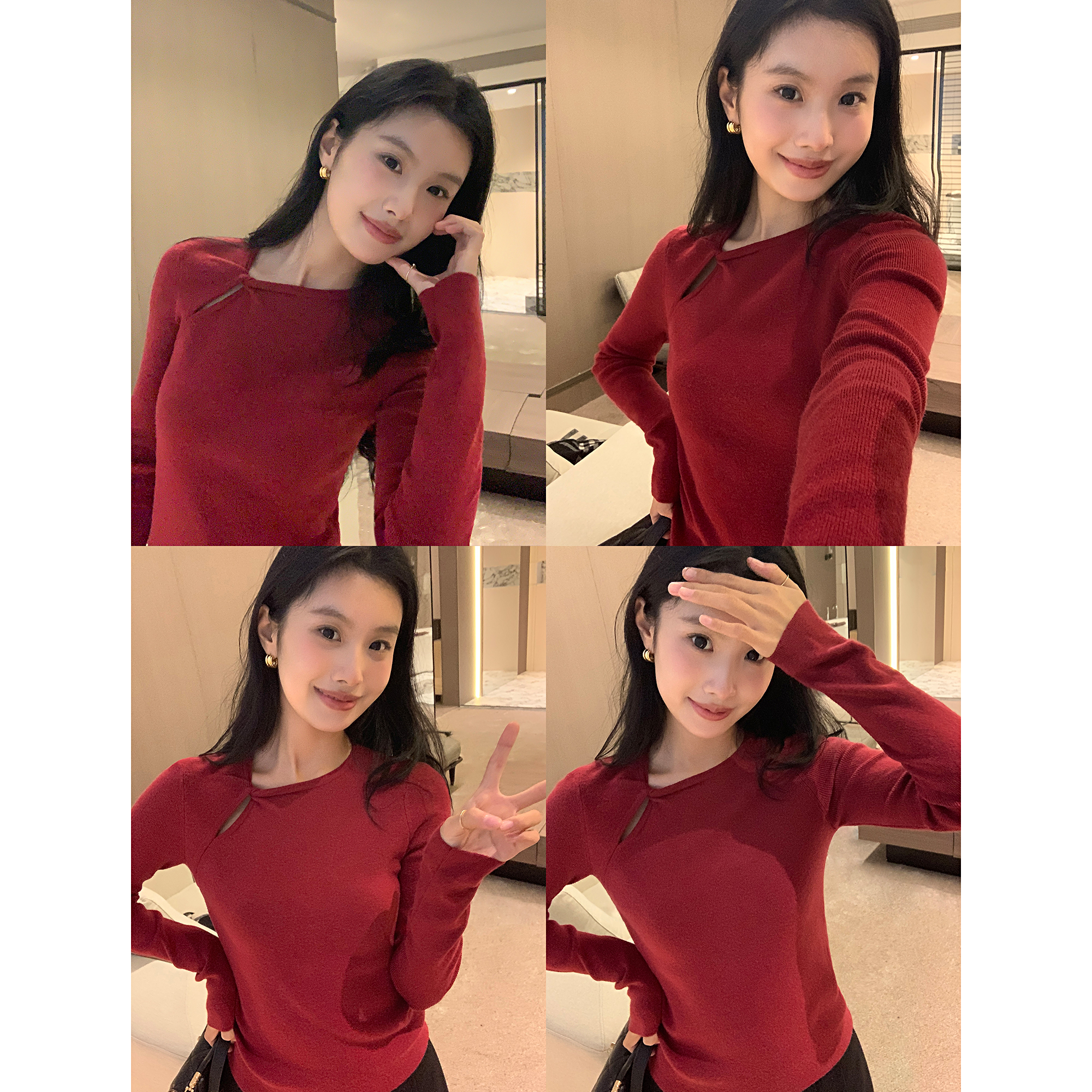 设计感针织衫女秋季新款修身打底