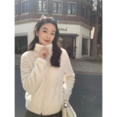 轻柔入冬 MULVAN 现货8折 双面摇粒绒小立领夹克女毛毛外套