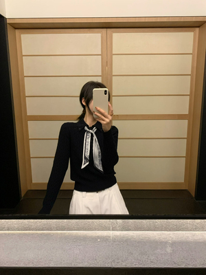 显贵 显高级ENJOYABLE】miu系显瘦高级感正肩上衣保暖毛衣100羊毛