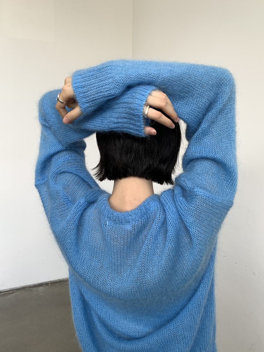 【HAVING】套头质感简约毛衣针织衫（含30%马海毛羊毛30% 尼龙40%