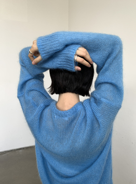 【HAVING】套头质感简约毛衣针织衫（含30%马海毛羊毛30% 尼龙40%