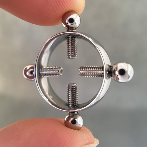 免穿刺饰品女性乳夹乳环无需穿孔钛钢十字螺丝朋克欧美配饰