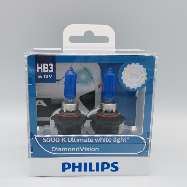 飞利浦5000k白光卤素灯泡h1h3h4h7h8h11hb3hb4h27 881蓝钻之光dv
