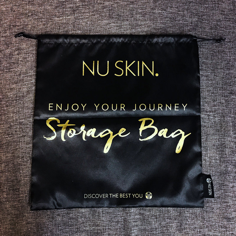 ［清仓］NU SKIN 黑色奢华时尚束口袋 绸缎布袋内衣裤袜子旅游