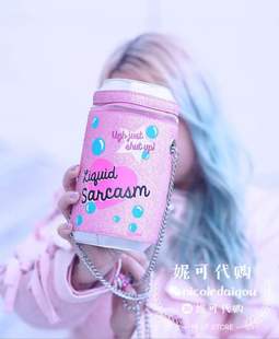 【现货正品/英国】Skinnydip粉色饮料罐易拉罐闺蜜礼物单肩斜挎包