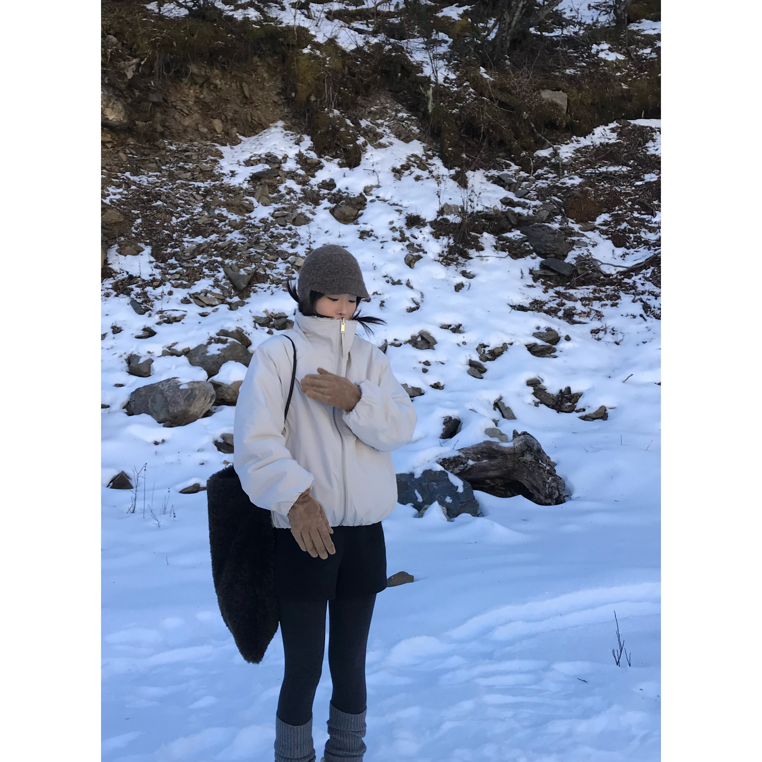 羊羔毛两穿仿皮草外套