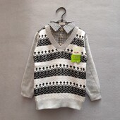 包邮 任2件 毛衣童装 断码 中大童儿童童装 清仓菱形格衬衣领薄款 特价