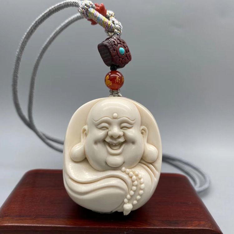 天然猛犸象牙挂件手工雕刻吊坠