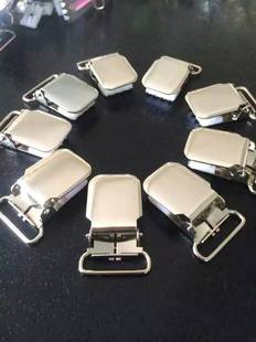 0008大夹子厂家直销彩扬绅士背带鸭嘴夹吊裤 带金属夹扣