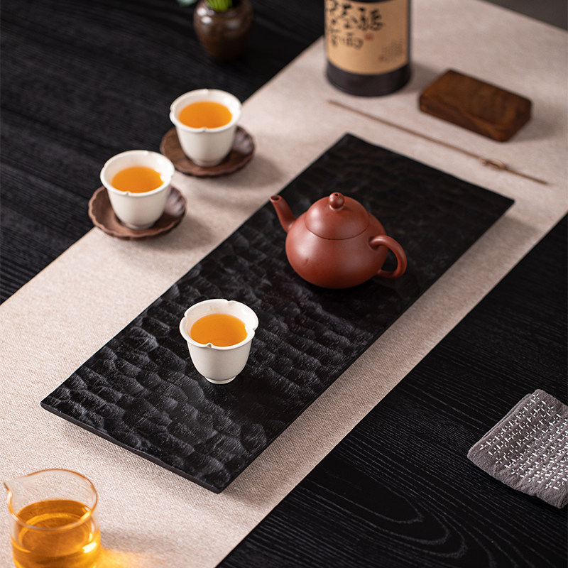 碳化胡桃木茶盘侘寂风干泡台茶台图片