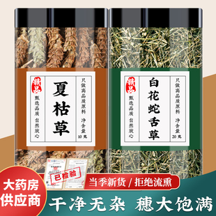 夏枯草白花蛇舌草中药材夏枯球夏姑草蛇针草白花十字草泡水喝功效