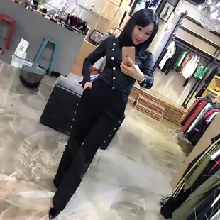 anna biagini正品喇叭长裤，断码只有黑色小号