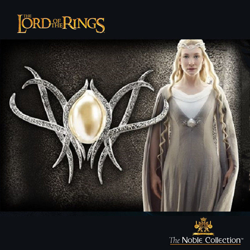 美国代购华纳正版霍比特人魔戒指环王周边精灵凯兰崔尔镀银胸针