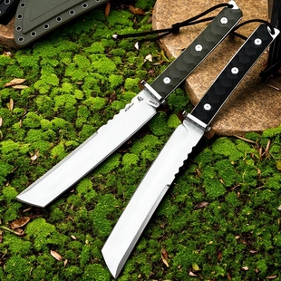 跨境水果刀户外狩猎刀高硬度小刀野外生存直刀一体锻打砍柴刀耐用