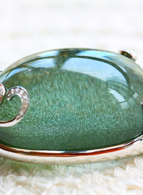 ◆金沙铺地◆绿幽灵珍品！全美金沙绿幽灵景石坠