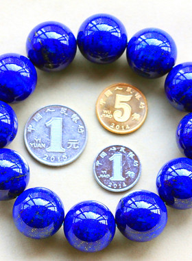 典藏级矢车菊青金石珠径手链