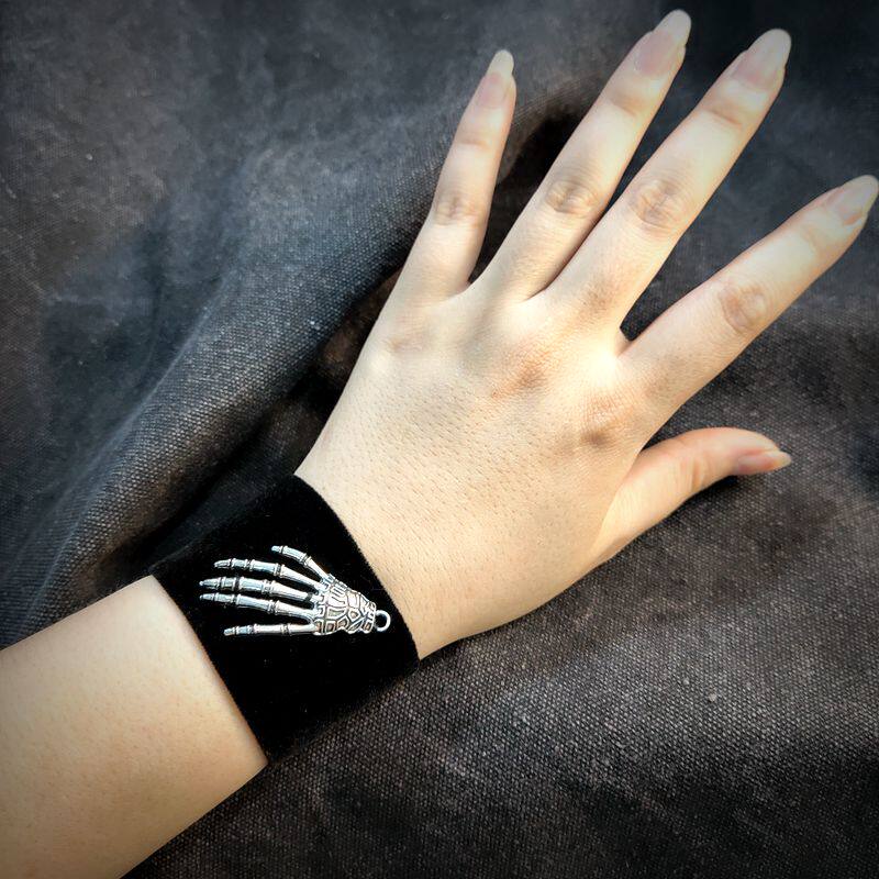 店主自制 黑色绒布手链 暗扣 不过敏 4厘米宽 包邮