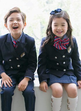 【韩国正品】儿童小西装正装套装男女幼儿园服SO003