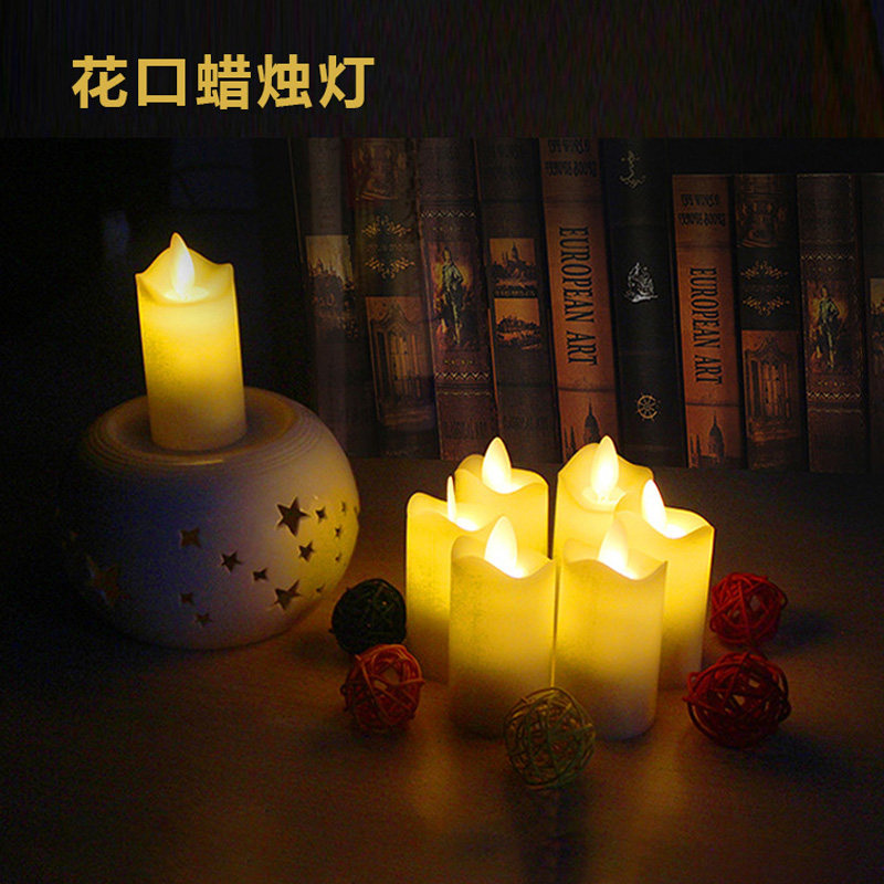小直径灯芯摇摆遥控塑料电蜡烛灯图片