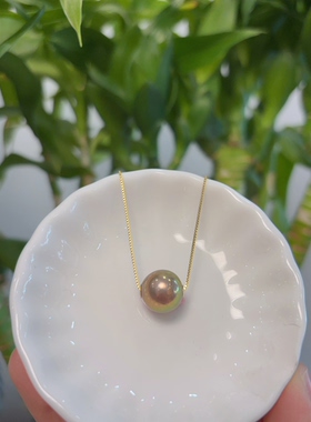 纯银炫彩天然淡水珍珠吊坠项链套链巴洛克珍珠花瓣大巴水滴纽扣