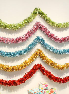 拉花彩带毛条装饰品活动氛围布置商场店铺背景墙装饰彩条挂饰节日