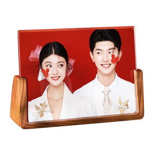 结婚证相框海马体婚姻登记照摆台夫妻婚纱照洗照片高级感纪念礼物