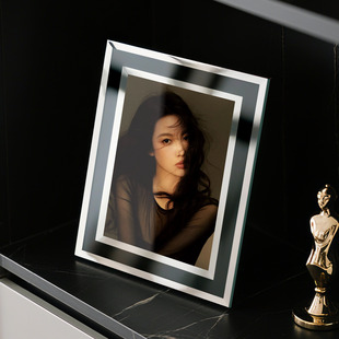 透明水晶相框空框带玻璃高级感定制洗照片加打印做成6寸7寸8寸10