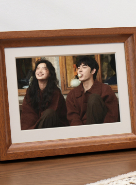 实木相框摆台洗照片做成相册高级感6寸7寸8加打印diy定制挂墙空框