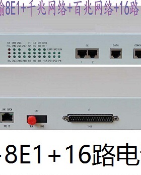 8E1千兆网PDH电话光端机、四级网升级2路4路千兆隔离网光端机