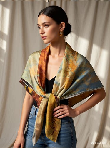 110手工大方巾围巾披肩四季时尚百搭妈妈长辈首选送礼盒