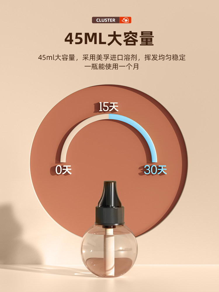 XIAOHE 스타 클러스터 병 전기 모기 구충제 액체 무취  임산부 전기 모기 구충제 플러그인 가정용 모기 구충제 보충 액체