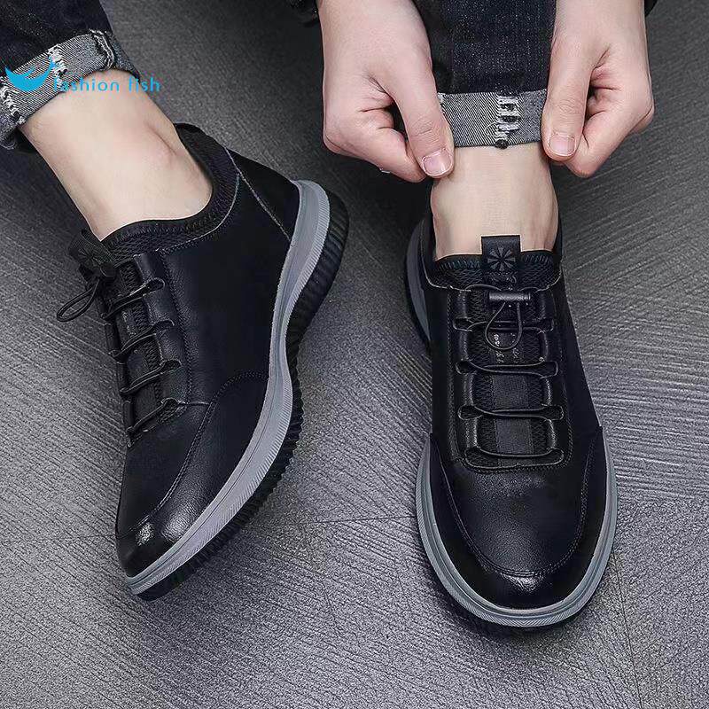 노동 보호 신발 남성 미끄럼 방지 방수 요리사 부드러운 밑창 작업화 주방 남성 특별 캐주얼 가죽 신발 가을 통근 신발