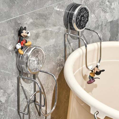 吸盘水桶挂钩脸盆置物架壁挂式免打孔卫生间墙上水桶收纳架放置架