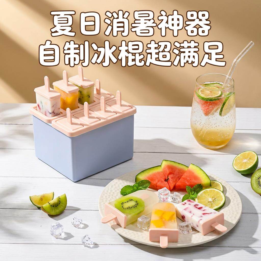 冰棍雪糕模具家用 冰淇淋带盖子磨具冰箱自制冰棒布丁棒冰膜具.
