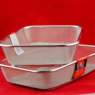 不锈钢网筐冲孔筐密孔托盘沥水方盘筷子筐大网眼过滤网篮