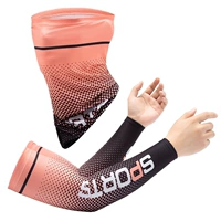 Оранжевая шелковая маска, нарукавники, комплект, 2 предмета