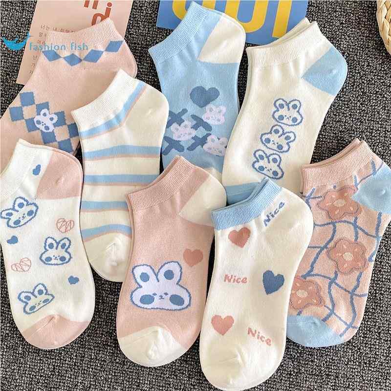 儿童袜子棉女童日系可爱卡通韩版短袜女孩宝宝童袜透气夏季薄船袜