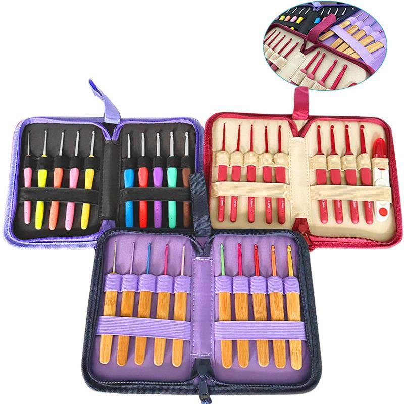 钩针工具套装钩玩偶毛线彩色勾针毛衣针手工钩织编织工具全套