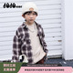 潮牌格子外套 加绒衬衣中大童保暖宽松长袖 jojo童装 男童秋冬新品