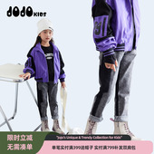 裤 jojo童装 子潮 牛仔长裤 中大童女孩洋气时髦百搭修身 女童秋装 新款
