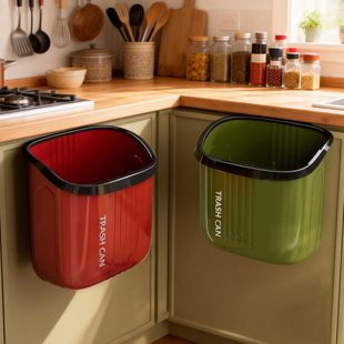 厨房垃圾桶壁挂式家用2026新款免弯腰大容量厨余专用收纳桶高颜值