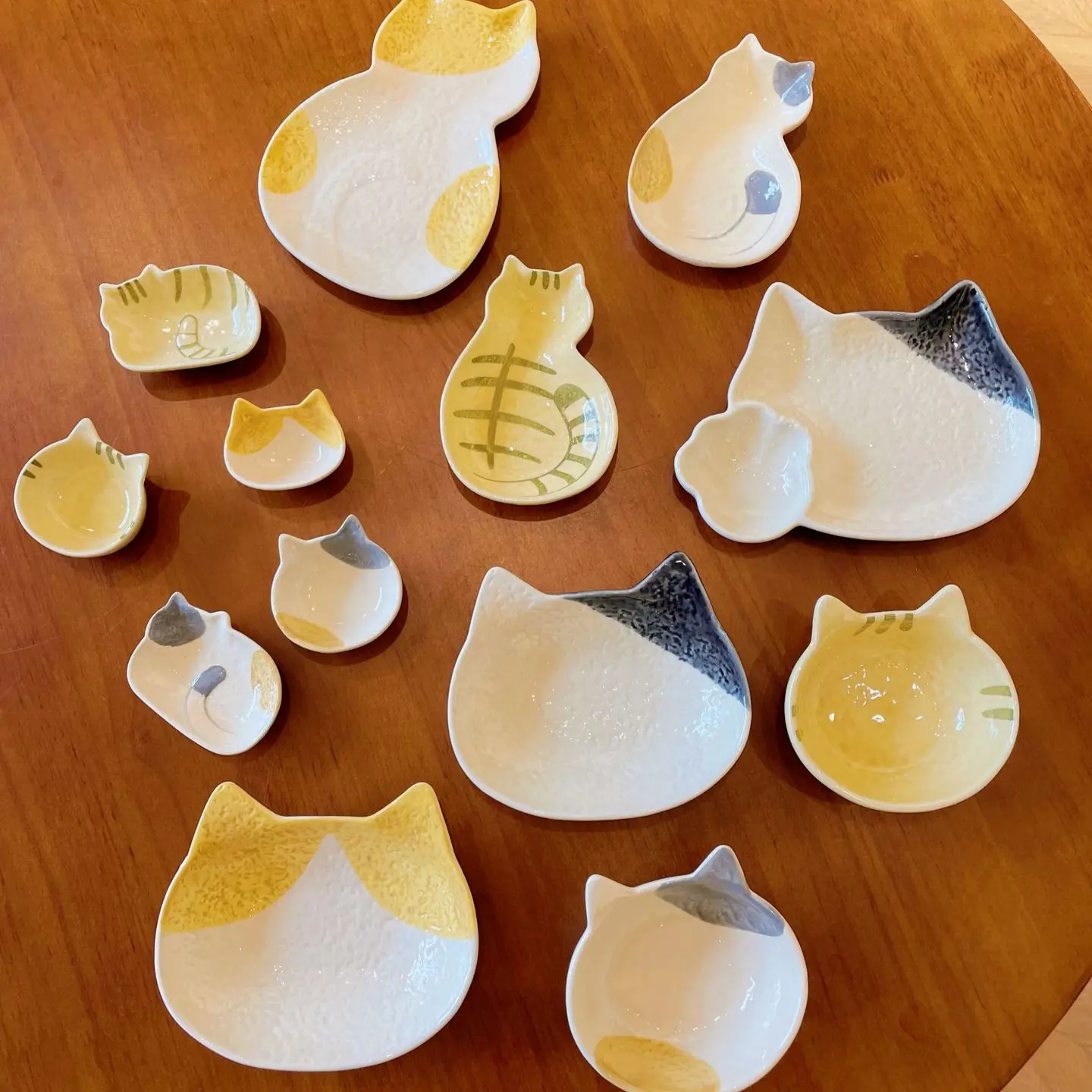 超可爱日式小猫咪蘸料碟立体陶瓷