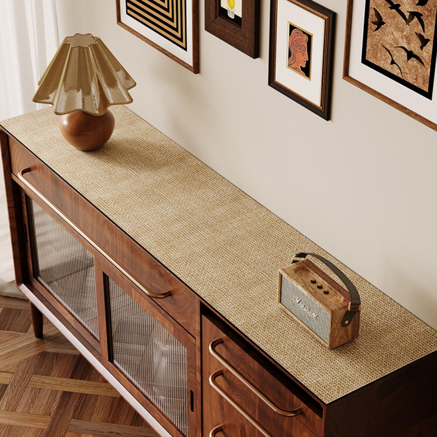 原木风餐边柜垫免洗吸水桌布桌垫